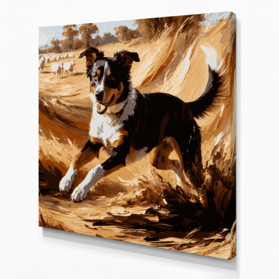 Dogs Australian Kelpie Brown Canvas Wall Art
