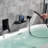 1 Handle Wall Waterfall Faucet with Diverter-73593627