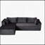 Canapé modulaire à compression avec méridienne confortable, canapé en L désossé pour le salon et la chambre à coucher, conception modulaire minimaliste, assise profonde, velours côtelé noir-1515358475