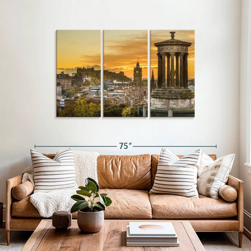 Syd Sunset Over Edinburgh, 36" H x 57" W