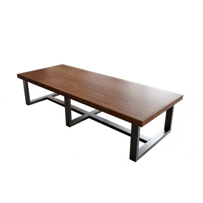 102.36"Simple and modern rectangular brown solid wood conference table