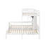 Lit superposé en bois avec bureau et tablettes de rangement, lit superposé triple 3 en 1 avec lampe de lecture à DEL-935423403
