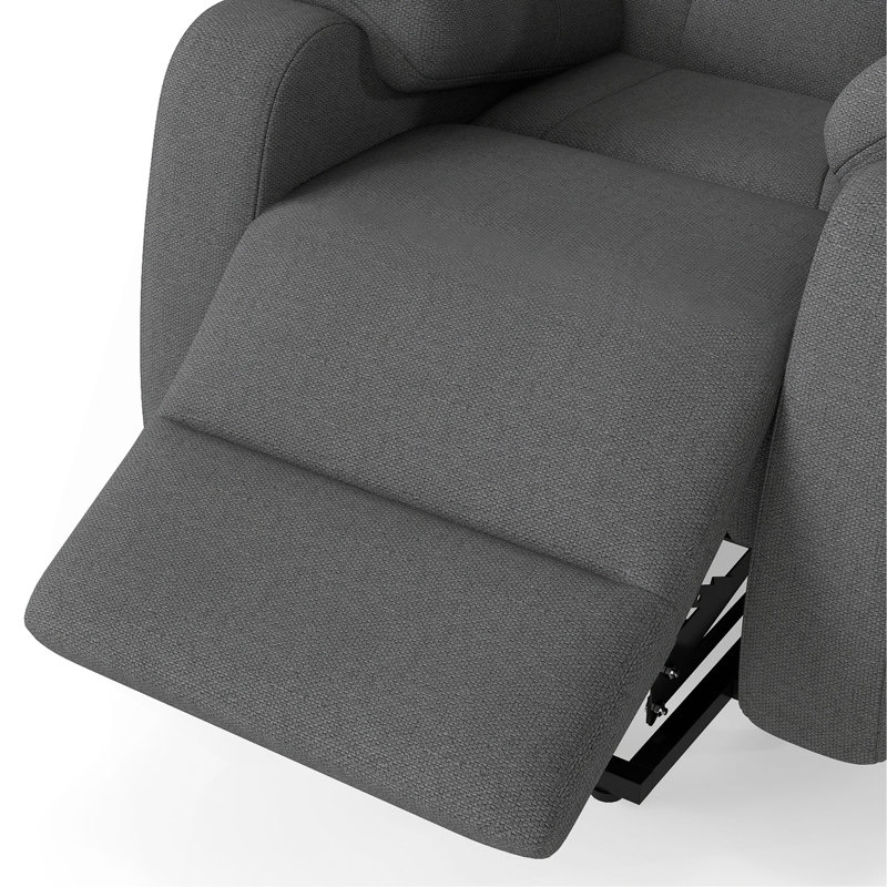 Power Lift Recliner For Elderly, Lift Chair Recliners For Small Spaces, Electric Recliner Chairs For Seniors, Remote Control, Adjustable, Side Pocket (Dark Gray+ Snowflake Velvet)