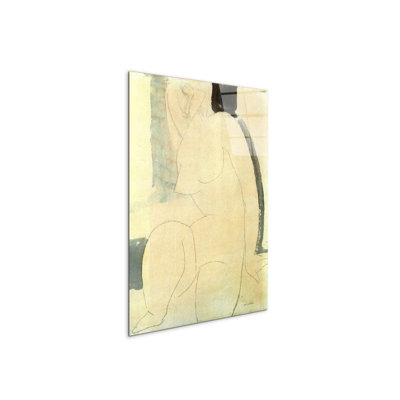 Female nude By Van Gogh Vincent 80cm H X 60cm W CrystalArt Material Acrylic Glass Effect, Frameless Panel Lightweight Ready to Hang