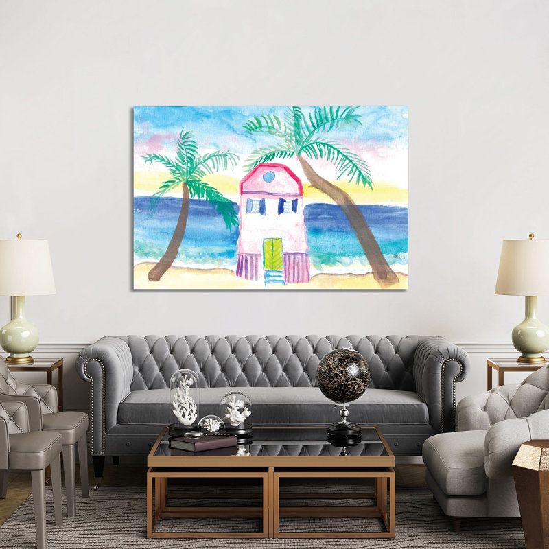 Emy's Tropical Beach House by Markus & Martina Bleichner - Gallery-Wrapped Canvas Giclée on Canvas, 20.32 cm H x 30.48 cm W