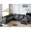 Canapé modulaire de 117,5 po avec repose-pieds mobile et rangement, siège 7 places-1220404653