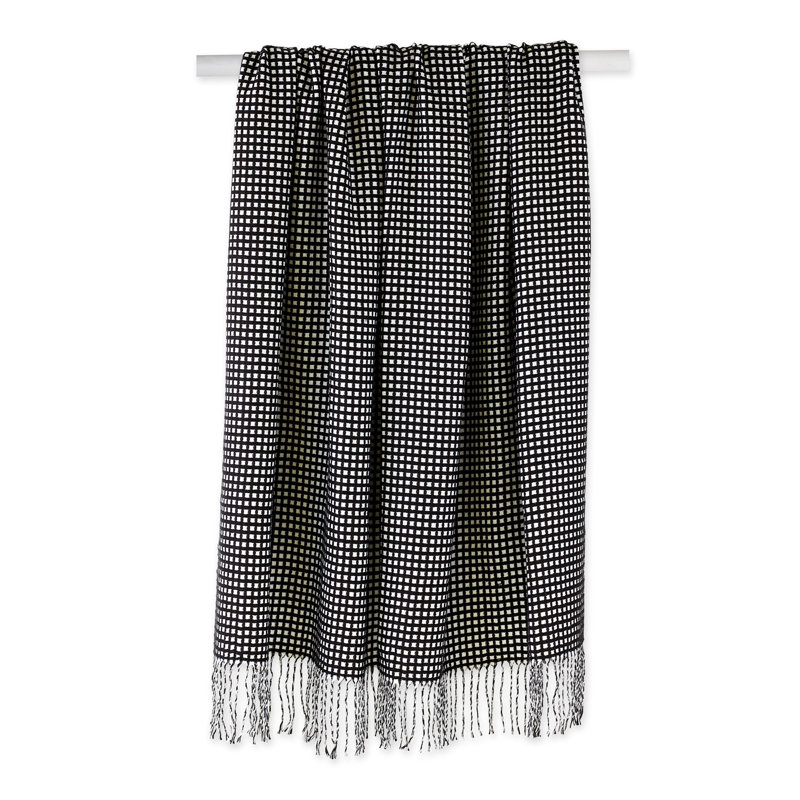 WAFFLE KNIT THROW Waffle Throw Blanket, Gray