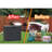 Waterproof Storage Deck Box Polypropylene Patio Lockable Organization Container Outdoor Side Table-105685984-105685983