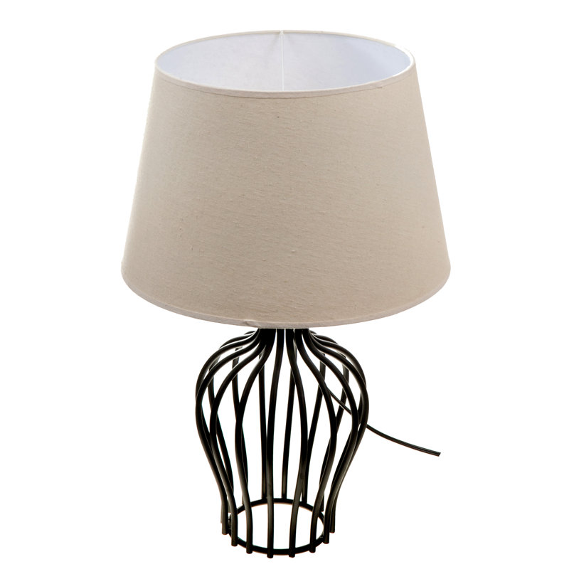 Lampe de table en fer 24 "Simeon, Beige