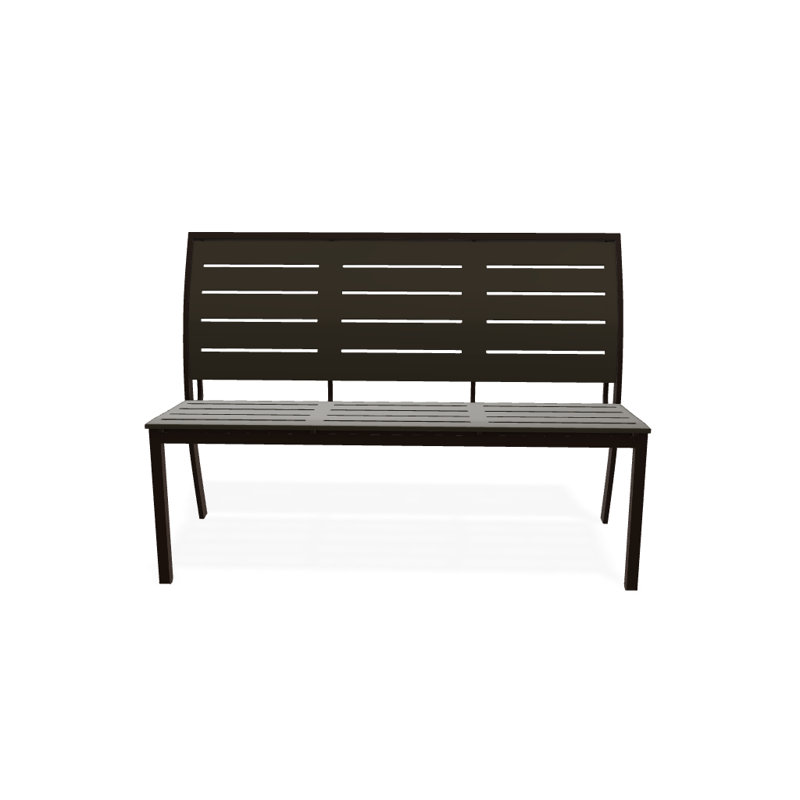 Banc de parc empilable aluminium Bazza, Bois de plage P40, Kona texturé