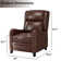 28'' Wide Classic and Luxury Top Grain Genuine Leather Push Back Recliner
