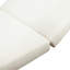 Chaise longue en bois, coussin crème, 4 pouces d'épaisseur, inclinable réglable, conception respirante, utilisation à l'extérieur, base à lattes d'eau pour la circulation de l'air, 4 inclinables, compatibilité