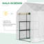 Walk In 143*143*195 cm Polyethylene 1 Piece Walk-in Greenhouse Clear with Roll-up Door-134738578