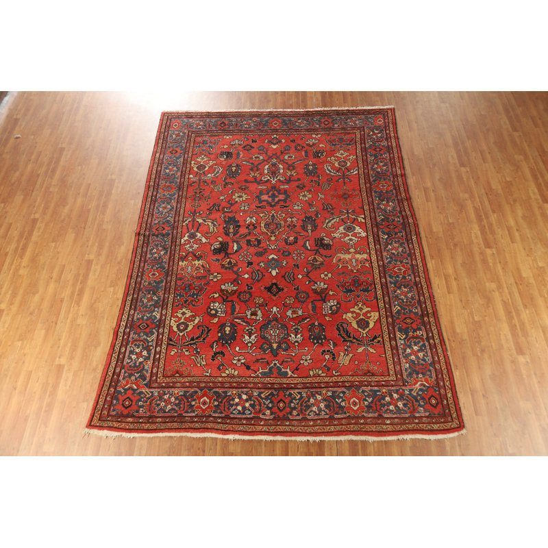 Tapis traditionnel à teinture végétale pré-1900 9 x 12