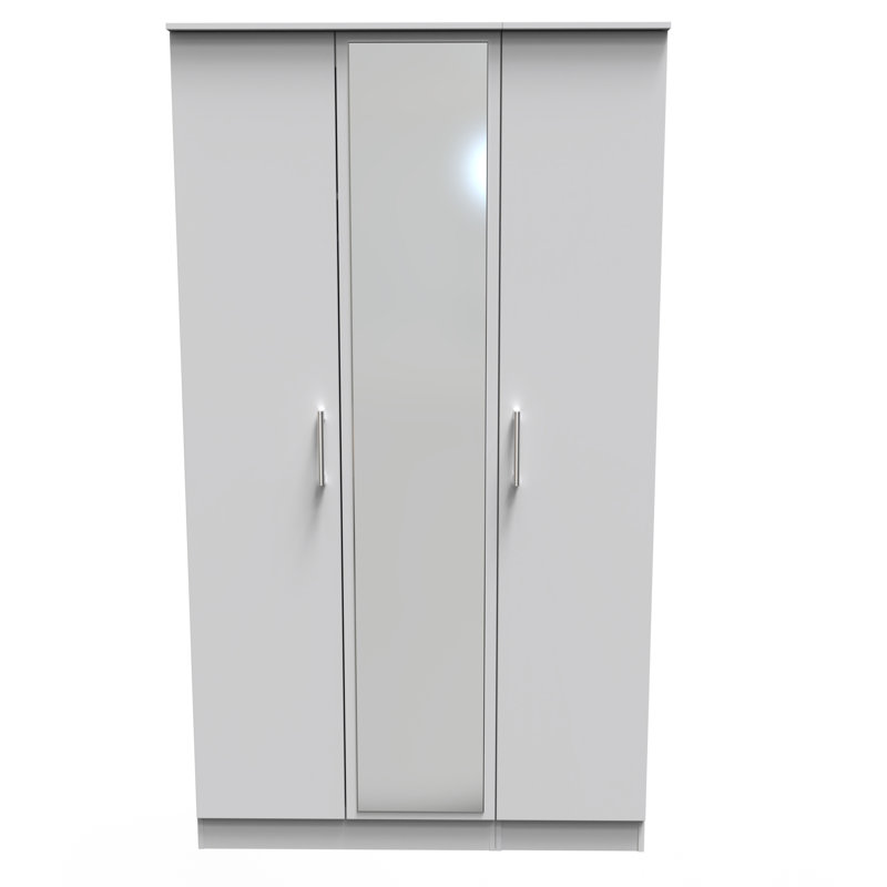 Fully Assembled Devon 1 Door Wardrobe, Grey