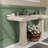 Apex 34" Tall Rectangular Vitreous China Pedestal Bathroom Sink with Overflow-96123225-99407254