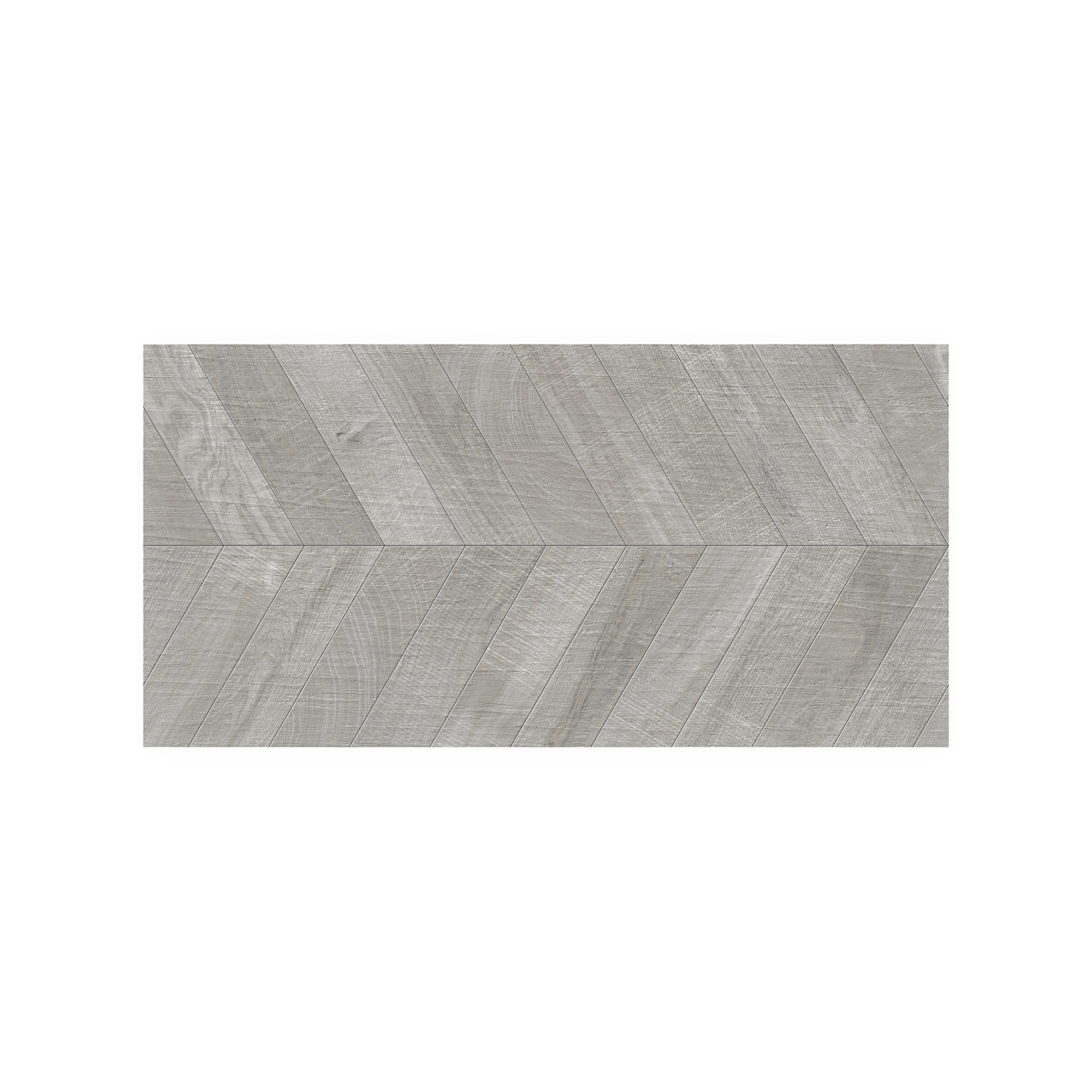 Auburn Chevron 24 in. x 48 in. Matte Porcelain Floor and Wall Tile (15.49 Sq. Ft. / Case), Gray
