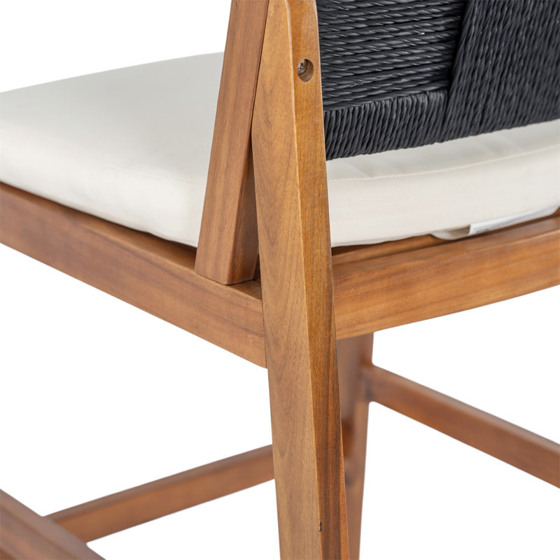 Tabouret de bar 4 pièces Arly, Crème/noir