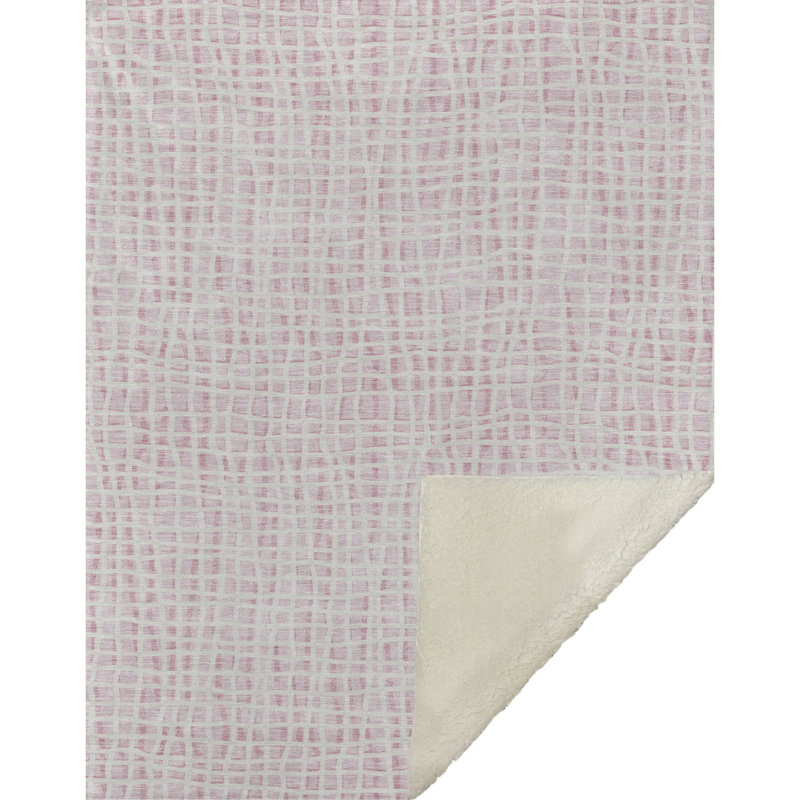 Jeté à rayures Addison Sherpa ASB729, Rose