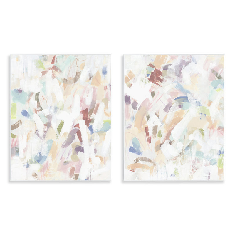 Ensemble de 2 plaques murales Abstract Candy