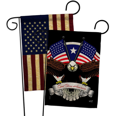 Double Sided 18.5'' H x 13'' W Polyester Independence Day Garden Flag