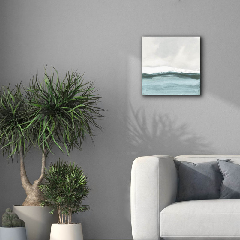 Art mural sur toile Epic Graffiti «Tranquil Silver Sea 2» par Chris Paschke, H 18 po x l 18 po x P 0,75 po
