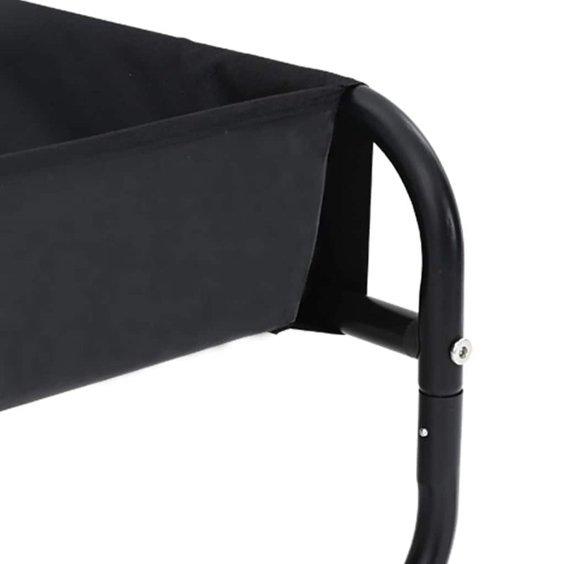 Oxford Fabric Pet Bed, 30cm H x 75cm W x 75cm D, Black
