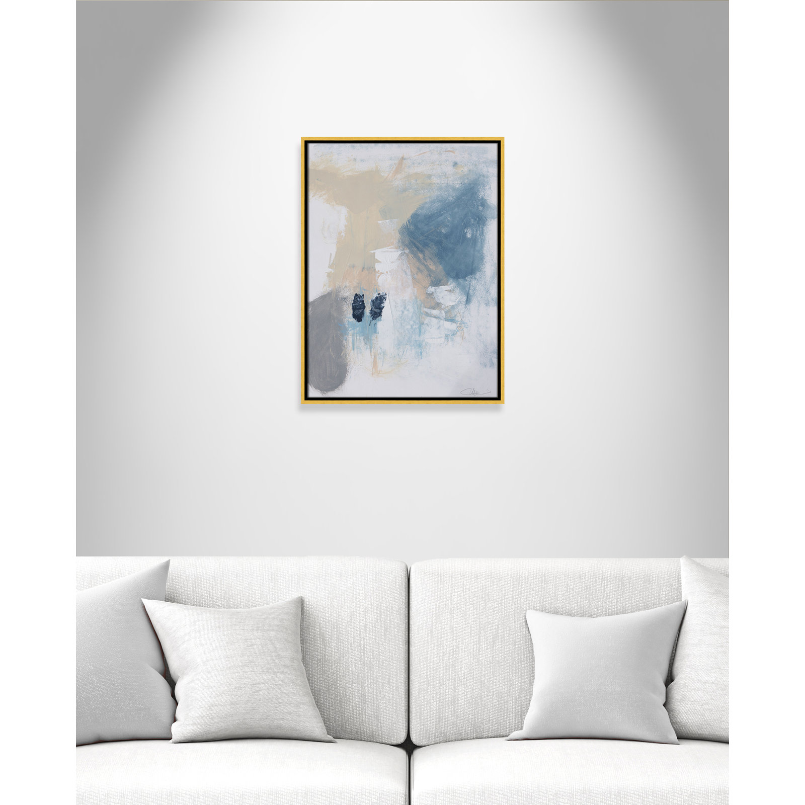 Coastal Carnival Collection "Coastal Carnival II" Print, Gold Floater Framed Canvas, No Mat, 25.5" H x 19.5" W x 2" D