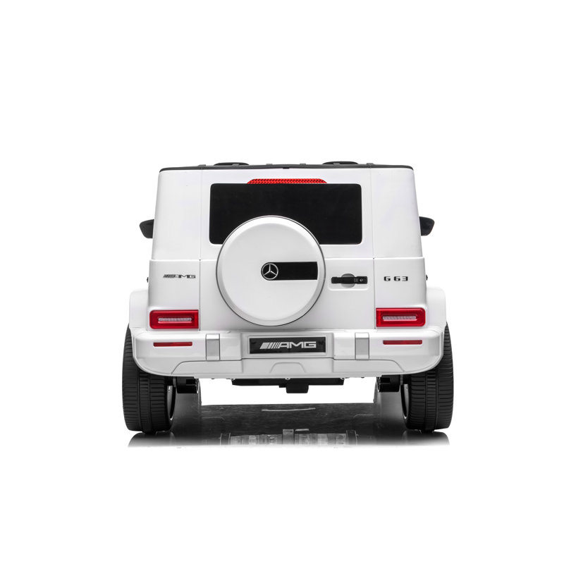 White 24V Mercedes G63 Ride-On Car with Remote Control