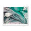 Turquoise et mauve liquide, reproduction d'art sur toile-918361282-918361285