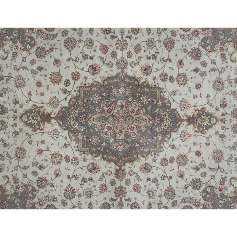 Shah Hand Woven Wool Floral Area Rug, Rectangle 6' x 9'