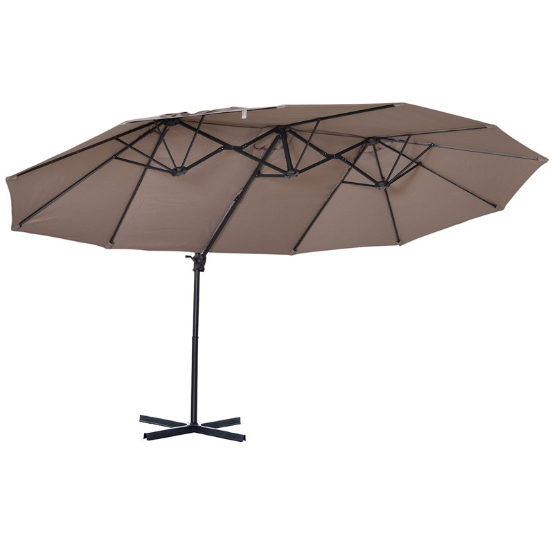 Fieldale 270cm Tilt Beach Parasol with Crank Lift