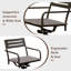 Swivel Patio Dining Chairs, Powder Coated Steel Modern Outdoor