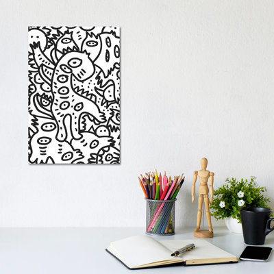 Cool Graffiti Dino by Emmanuel Signorino - Wrapped Canvas Print