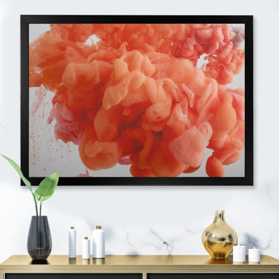 Peinture corail en marbre - art mural moderne sur toile