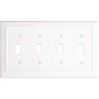 Architectural 4-Gang Toggle Light Switch Wall Plate