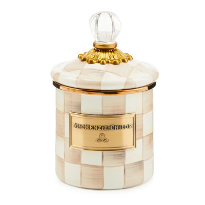 Mocha Check Canister