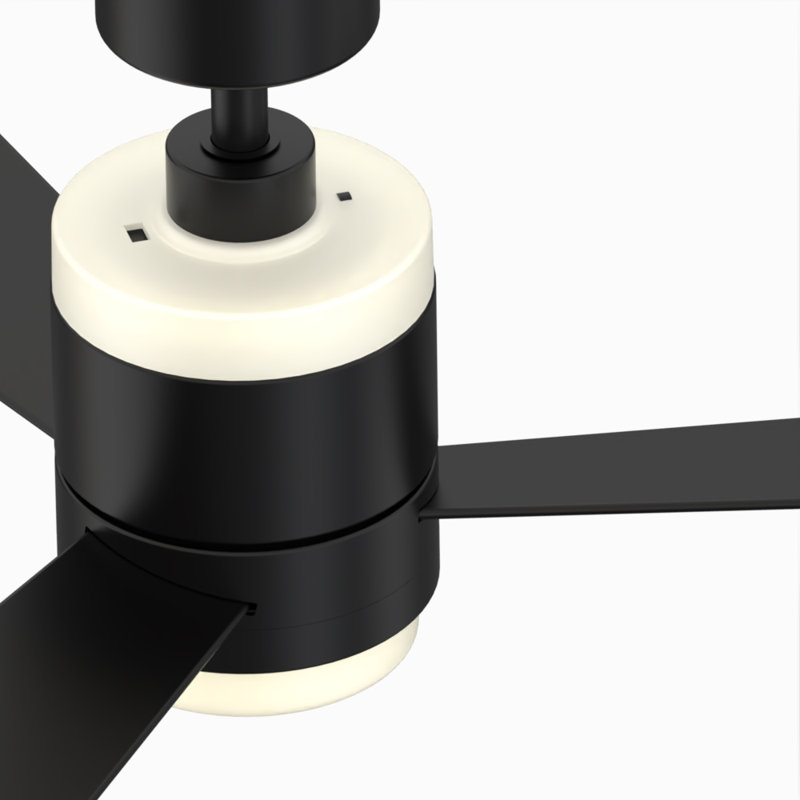 Latimore 48'' Ceiling Fan with Light Kit, Black/Sliver