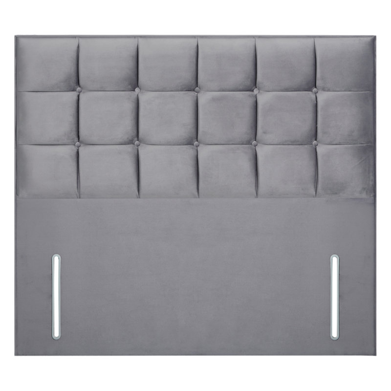 Upholstered Headboard, Velvet, Steel, Single (3')