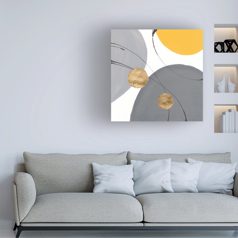 Art mural sur toile «Bachelor d'or» II, H 14 po x l 14 po