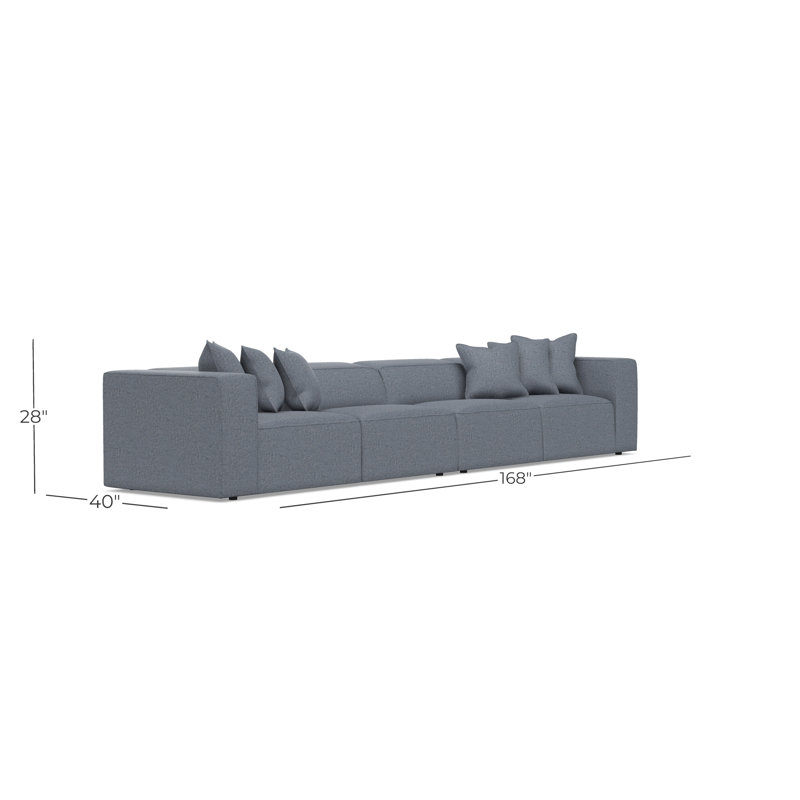 Canapé modulaire en tissu 2 pièces Bernhardt Bliss, Polyester sarcelle