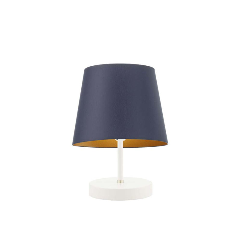 Honoria Metal Table Lamp, Navy, White
