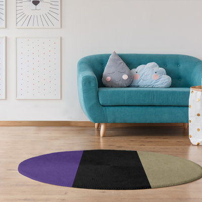 Tapis mauve/noir