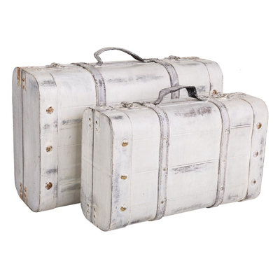 WOOD SUITCASE SET 2PCS