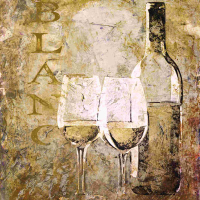 Vin blanc, impression sur toile tendue
