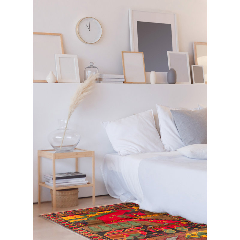 Teimani Red Rug 3'7" x 6'3"