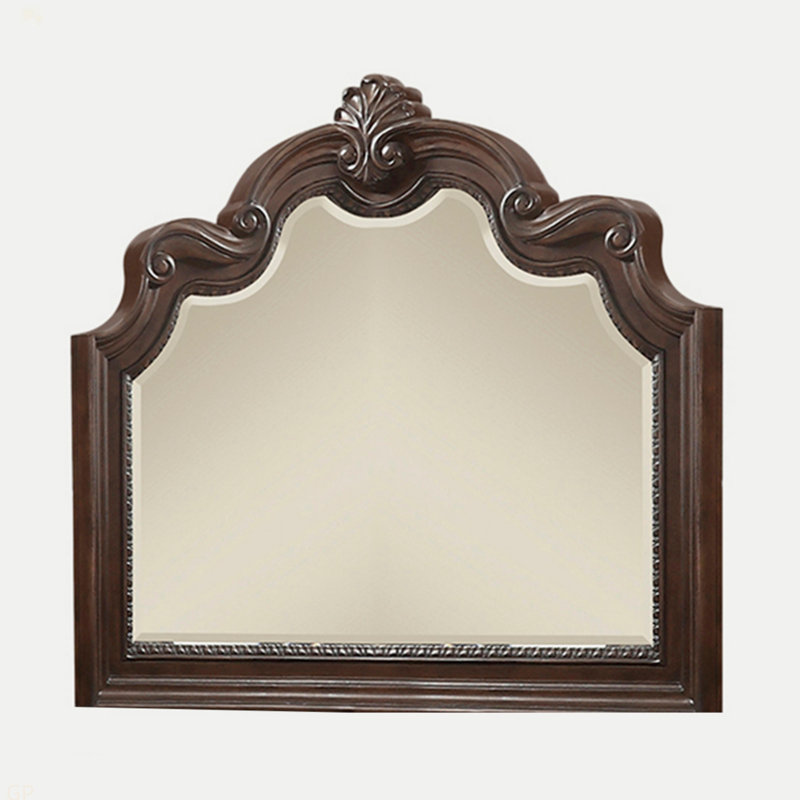 Miroir orné d'acajou