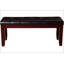 Transitionnel 1pc BANC seulement Espresso têtes de clous chaudes Tissu de bois massif Siège rembourré rembourré Cuisine Mobilier de salle à manger rustique