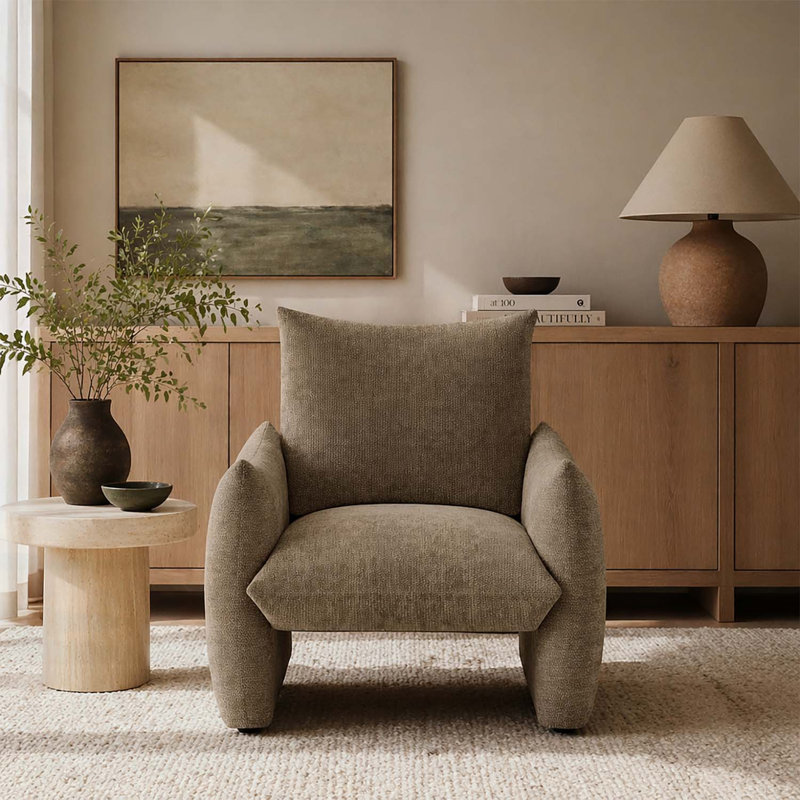 Chaise d'appoint moderne, Brown