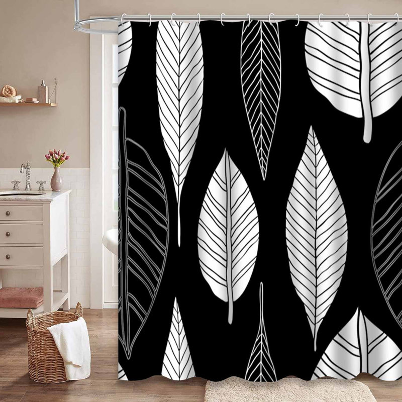 Rideau de douche bleu imperméable, rideaux de douche pour la salle de bain avec 12 crochets, 72" L x 78" W